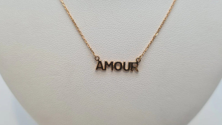Collier Collier amour en Or jaune 58 Facettes