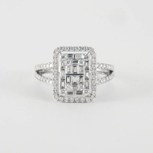 Bague 57 Bague en Or Blanc & diamants 58 Facettes