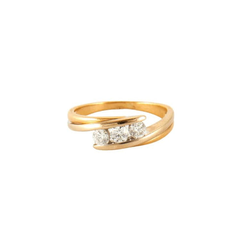Bague 57 Bague en Or jaune & diamants 58 Facettes