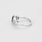 Bague 53 Bague - Saphir ovale env. 5 ct en or blanc 18k et diamants 58 Facettes LJ22-77