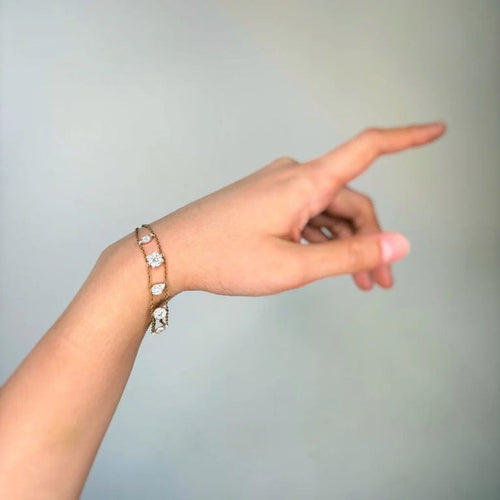 Bracelet Bracelet Or bi-colore Pampilles - DJULA 58 Facettes 250409R