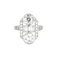 Bague 56 Bague sertie de diamants taille ancienne en or blanc 18k 58 Facettes LJ24-161
