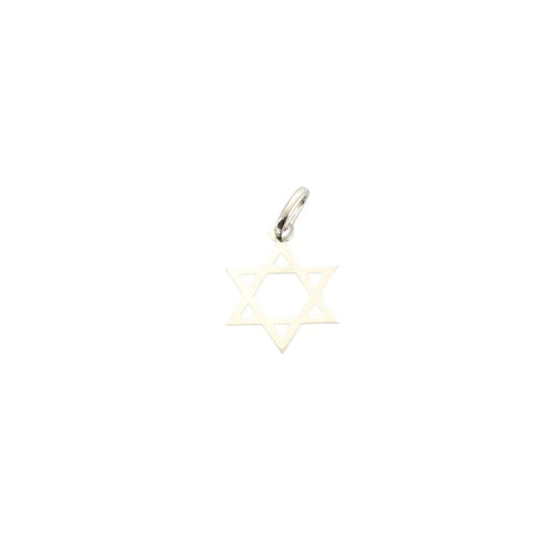 Pendentif Pendentif étoile de David Or blanc 58 Facettes