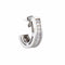 Boucles d'oreilles Demi-créoles Platine oxydes de zirconium 58 Facettes
