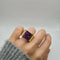 Bague 55 Bague or jaune sertie d’une améthyste 58 Facettes