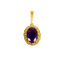 Pendentif Pendentif vintage en or jaune 18 carats et améthyste ovale 58 Facettes 2509002