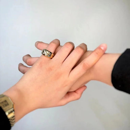Bague 49 CHAUMET - Bague Or & Diamants Liens 58 Facettes 250437R