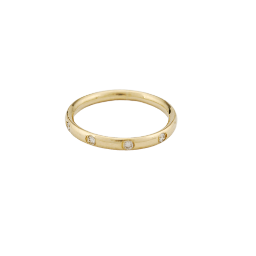 Bague 50.5 Bague alliance en or jaune 18 carats et diamants 58 Facettes 34535