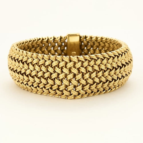 Bracelet Bracelet en or jaune tressée 58 Facettes CRE0537