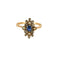 Bague 52.5 Bague or jaune et gris, saphir, perles de culture et diamants 58 Facettes PER15084