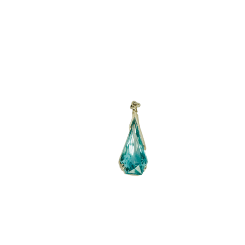 Pendentif Pendentif vintage en or blanc 14 carats et tourmaline 58 Facettes 2508020