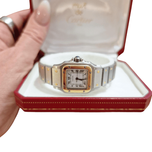 Montre Cartier Santos - Montre femme en acier et or 58 Facettes 2473