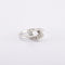 Bague 49 / Blanc/Gris / Or 585 Bague Solitaire Diamant 0.45 carat 58 Facettes 190128R