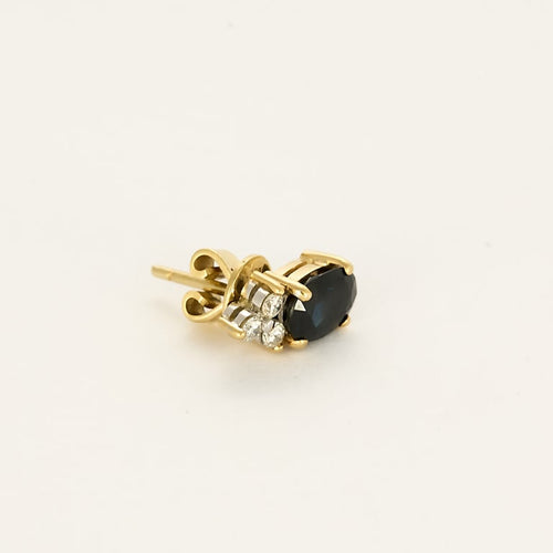 Boucles d'oreilles Boucles d'oreilles en Or jaune & blanc, saphirs et diamants 58 Facettes CLA1068X3