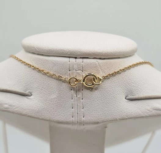 Collier Collier or jaune serti d'une tourmaline et de diamants 58 Facettes