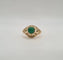 Bague 49 Bague or jaune sertie d'une pierre verte 58 Facettes