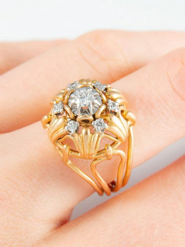 Bague 53 Bague Dôme Diamants 58 Facettes