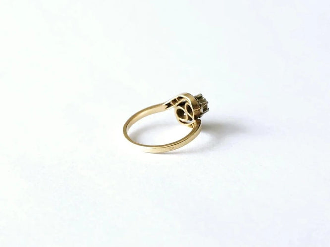 Bague 51 Bague Toi et Moi or jaune Diamants 58 Facettes