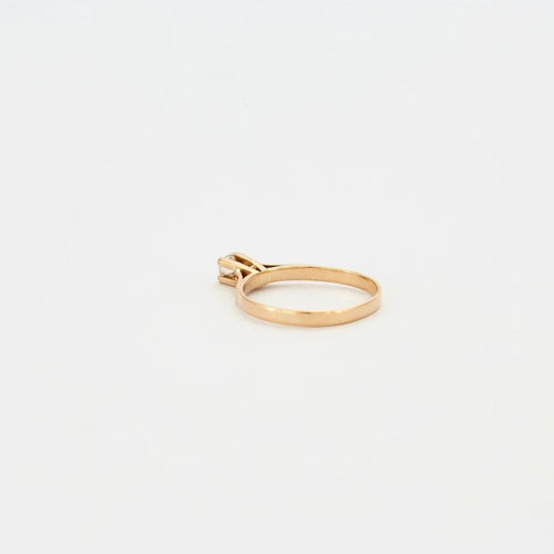Bague 55 Bague solitaire en or jaune 18 carats sertie d’un diamant 58 Facettes