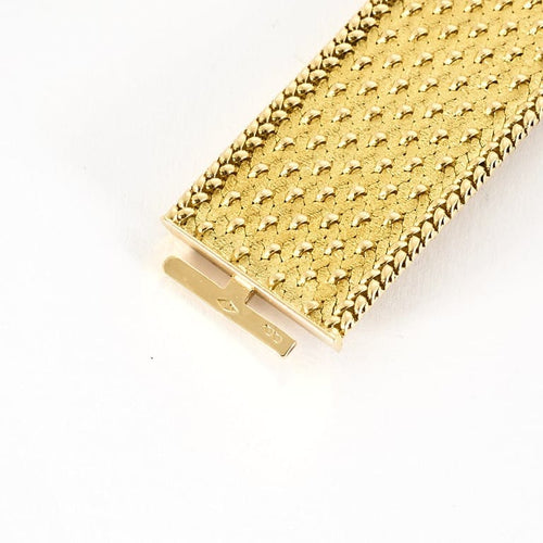 Bracelet Georges Lenfant - Rare bracelet à maille Relief Empire en or jaune 58 Facettes CLA1153