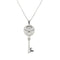 Collier Collier et pendentif clé or blanc sertis de diamants 58 Facettes