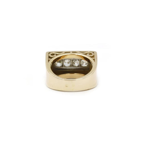 Bague 53 Bague Tank - Or, Platine & Diamants 58 Facettes 230028SP