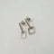 Boucles d'oreilles Boucles d’oreilles carrées or blanc 18 carats serties de diamants 58 Facettes