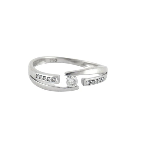 Bague 52 Bague Or blanc diamants 58 Facettes