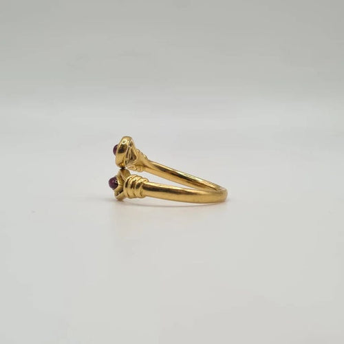 Bague 55 Bague "toi & moi" or jaune pierres fines 58 Facettes