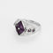 Bague 55 Bague en or blanc, améthyste et diamants 58 Facettes DIE1865