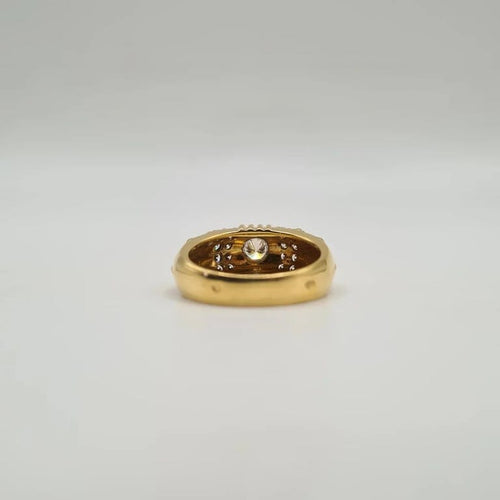 Bague 55 Bague or jaune 18 carats sertie de diamants 58 Facettes