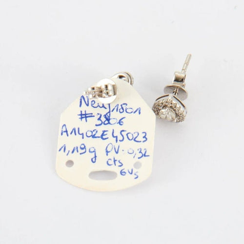 Boucles d'oreilles Boucles d'oreilles cœurs en Or blanc diamants 58 Facettes