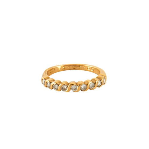 Bague 50 Bague en Or jaune & diamants 58 Facettes