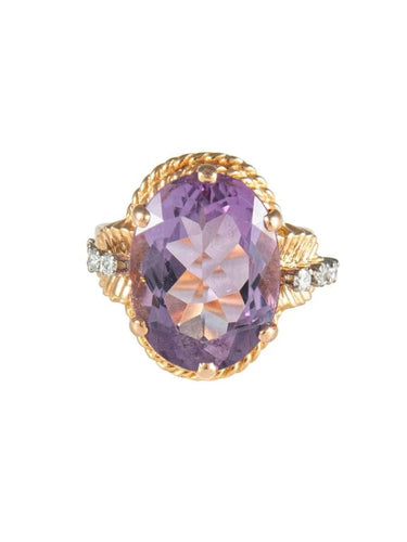 Bague 55 Bague Améthyste et Diamants 58 Facettes