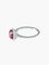 Bague 52 Bague coussin rubis en or gris palladié et diamants 58 Facettes 41950019