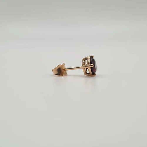 Boucles d'oreilles Boucles d'oreilles or rose grenat rouge 58 Facettes