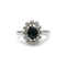 Bague 50 Bague - Or blanc, Saphir & Diamants 58 Facettes 250332R
