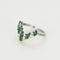 Bague 49.5 Bague aigrette en or blanc, émeraudes et diamants 58 Facettes ALB1856X3