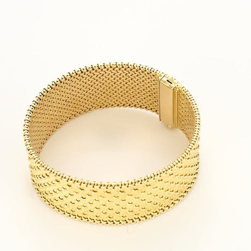 Bracelet Georges Lenfant - Rare bracelet à maille Relief Empire en or jaune 58 Facettes CLA1153