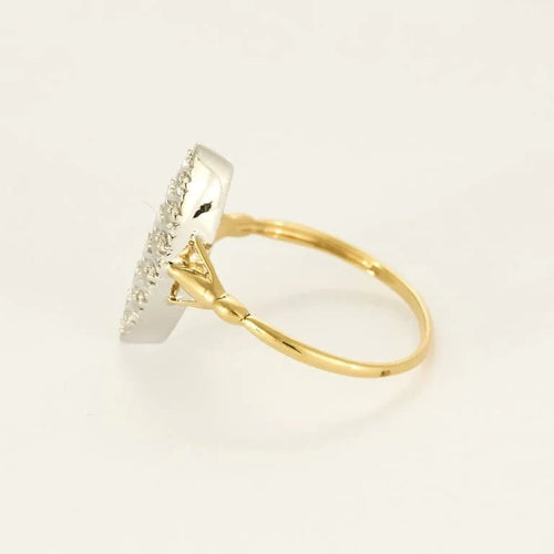 Bague 54 Bague marquise en or jaune, or blanc et diamants 58 Facettes 58FC109