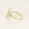 Bague 54 Bague marquise en or jaune, or blanc et diamants 58 Facettes 58FC109