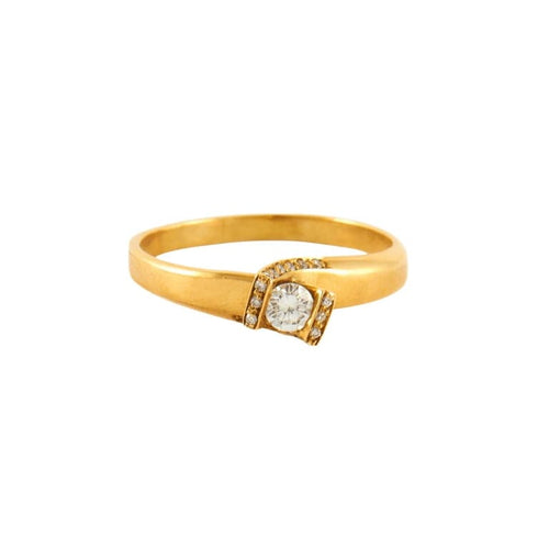Bague 67 Bague Or jaune diamants 58 Facettes