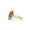 Bague 54 Bague Art déco en or bicolore 750, rubis synthétique et diamants 58 Facettes 260044R