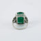 Bague 54 Bague émeraude ovale et diamants en or gris 18k 58 Facettes ALGU23