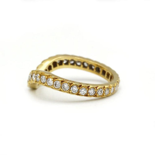 Bague 53 Alliance Or & Diamants - A. A. Mouchet 58 Facettes 250061R