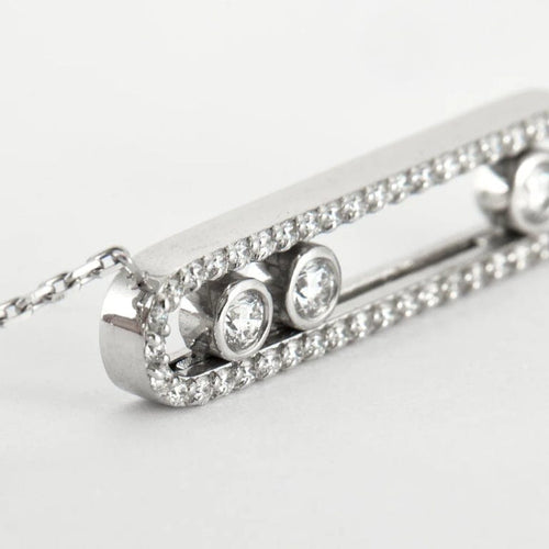 Collier Collier en Or Blanc & diamants 58 Facettes