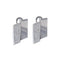 Boucles d'oreilles Boucles d'oreilles Double rectangle pavage Diamants 58 Facettes