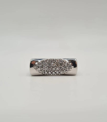 Bague 52.5 Bague or blanc diamants 58 Facettes