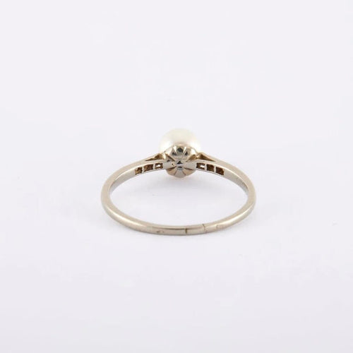 Bague 53 Bague Perle et diamants 58 Facettes 140134R
