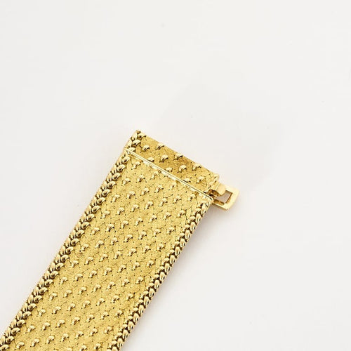 Bracelet Georges Lenfant - Rare bracelet à maille Relief Empire en or jaune 58 Facettes CLA1153